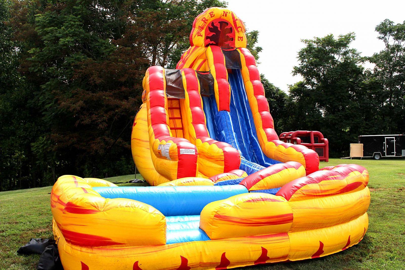 20 Foot Fire and Ice Waterslide Giant Water Slide for Rent Jump 2